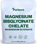 Purisure Magnesium Bisglycinate Chelate 250G Pure Magnesium Glycinate Powder For Bones Magnesium Bisglycinate Chelate For Sleep And Muscle Flexibility Gluten-Free Non-Gmo 133 Servings