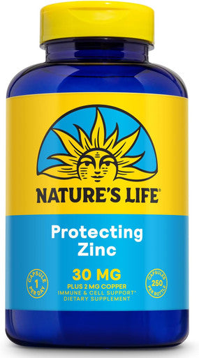 Nature'S Life Zinc Picolinate 30Mg Plus 2Mg Of Copper - Chelated Zinc Supplement For Immune Cardiovascular Skin Cellular Function And Muscle Support - 60-Day - 250 Servings 250 Capsules