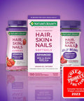 Nature's Bounty Optimal Solutions Advanced Hair Skin & Nails Jelly Beans With Biotin Mixed Fruit Flavor 180 Count