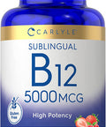 Carlyle Vitamin B12 5000Mcg | 250 Fast Dissolve Tablets | Natural Berry Flavor | Vegetarian, Non-Gmo, Gluten Free