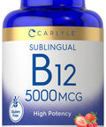 Carlyle Vitamin B12 5000Mcg | 250 Fast Dissolve Tablets | Natural Berry Flavor | Vegetarian, Non-Gmo, Gluten Free