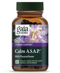 Gaia Herbs Calm A.s.A.P, Vegan Liquid Capsules, 60Count " Natural Calming Supplement to Help Reduce Occasional Anxiousness & Tension, Non Drowsy, Non Habit Forming with Lavender, Holy Basil