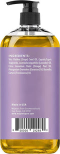 MAJESTIC PURE Lavender Massage Oil for Men and Women - Great for Calming, Soothing and to Relax - Blend of Natural Oils for Therapeutic Massaging and Aromatherapy - 8 fl oz.