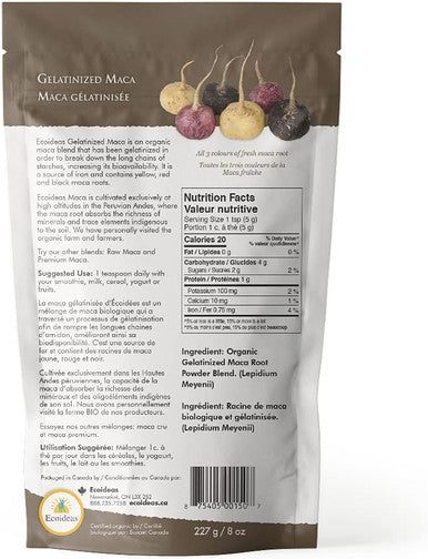 Ecoideas Organic Gelatinized Maca, 227g