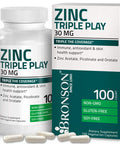 Bronson Vitamin D3 10,000 IU (1 Year Supply) for Immune Support + Bronson Zinc Triple Play 30 mg Triple Coverage Immune Support