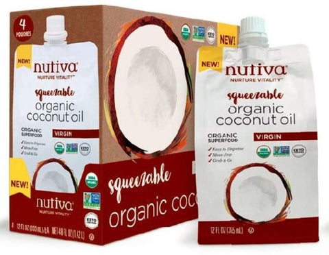 Nutiva Organic Steam-Refined Coconut Oil, 54 Fl Oz, USDA Organic, Non-GMO, Vegan, Keto, Paleo, Neutral Flavor and Aroma for Cooking & Natural Moisturizer for Skin and Hair