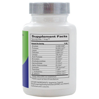 AbsorbAid Platinum Digestive Enzyme Support 120 vCaps, 12 Digestive Enzymes Plus 2 Probiotics for Maximum Relief
