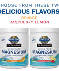 Garden of Life Dr. Formulated Whole Food Magnesium 419.5G Powder - Orange Chelated Non-Gmo Vegan Kosher Gluten & Sugar Free Supplement With Probiotics - Best For Anti-Stress Calm & Regularity