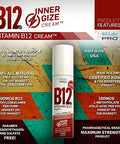 Biolabs Pro Innergize B12 Cream - All Natural Topical B12 W/B6 & 10 L-Arginine - Advanced Neurological & Preworkout Support - Professional Grade Methyl B12 - B6
