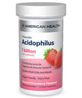 American Health Daily Chewable Tablet Acidophilus, 1 Billion Live Cultures, Beneficial Bacteria For The Digestive & Immune Systems, Strawberry, 60 Count
