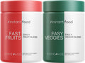Codeage Instantfood Easy Veggies + Fast Fruits Vitamins Bundle 30+ Daily Vegetables & Fruits Powders Whole Food Green Fruits Multivitamin Fibers Vegan Superfood Minerals Supplement - 180 Capsules