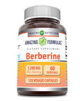 Amazing Formulas Berberine 1200 Mg Per Serving Veggie Capsules Supplement | Non-Gmo | Gluten Free | Made In Usa (120 Count)