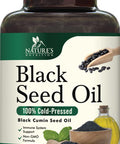 Black Seed Oil Capsules - Premium Cold Pressed Nigella Sativa Pure Black Cumin Seed Oil - Omega 3 6 9 Antioxidant Immune Support, Joint, Digestion, Hair & Skin, Gluten-Free - 120 Vegan Capsules