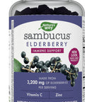 Natures Way Sambucus Elderberry Gummies, Immune Support Gummies*, Black Elderberry with Vitamin C and Zinc, 60 Gummies