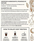 Kos Organic Plant Based Protein Powder, Chocolate Peanut Butter - Delicious Vegan Protein Powder - Keto Friendly, Gluten , Dairy & Soy - 15 Servings