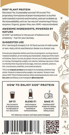 Kos Organic Plant Based Protein Powder, Chocolate Peanut Butter - Delicious Vegan Protein Powder - Keto Friendly, Gluten , Dairy & Soy - 15 Servings