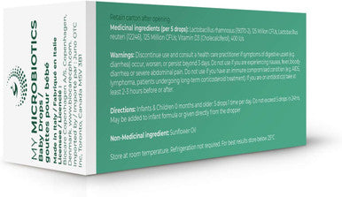 My Microbiotics Baby Drops With Vitamin D, 7.5ml