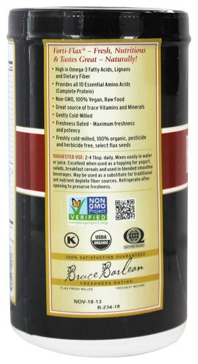 Barlean's Organic Forti Flax Premium Ground Flaxseed (16Oz / 454G)