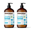 Everyone Nourishing Hand and Body PlantBased Lotion with Pure Essential Coconut Oil Aloe Vera Vitamin E Unscented 32 Ounce Pack of 2