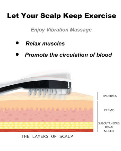 Winyoung Scalp Massager Electric Scalp Massage Brush Hair Massage Brush Electric Head Scratcher Massage Comb With Soft Rubber