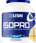 USN Supplements Zero Carb IsoPro 100% Whey Protein Isolate Powder - Keto Friendly, Sugar Free and Low Calorie, Vanilla, 4 Pounds