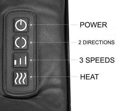 Fs8801-Blk Shiatsu Neck And Back Massager With Heat Deep Kneading Massage For Neck, Shoulders, Back, Legs, Feet For Home, Office, Car - Black