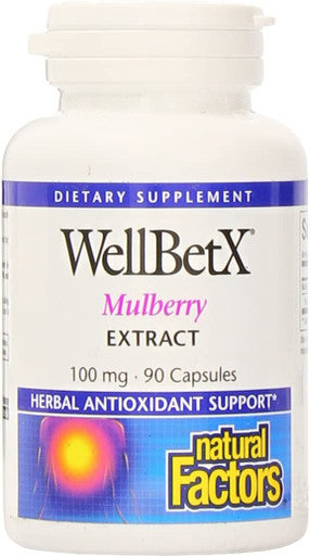 Natural Factors WellBetX Mulberry Extract Herbal 90 Capsules