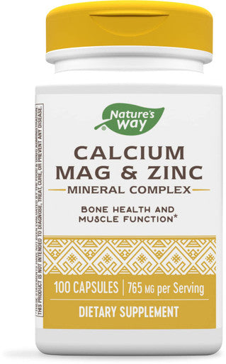 Nature'S Way Calcium Magnesium & Zinc 765 Mg Per Serving 100 Capsules
