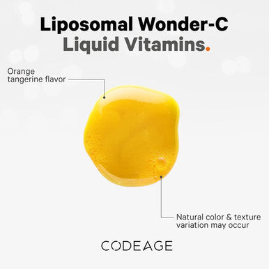 Codeage Liquid Vitamin C 1000mg Vitamins D3 E & Zinc Rose HIPS Quercetin Echinacea Vegan Liposomal Vitamin C Supplement Non-GMO - 15.22 fl oz