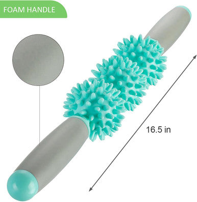 Coolife Fascia Muscle Roller - Cellulite Massager - Fascia Roller For Cellulite And Sore Muscles - Neck, Leg, Back, Body Roller Deep Tissue Massage Stick Tools - 3 Balls Size Version.