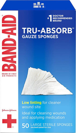 Band-Aid Mirasorb Gauze Sponges Large - 3Pc