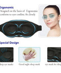 Fox-Tech Fashion Sleep Mask Sleeping Mask For Women 100% Blackout Eye Mask Soft Covering Strong Light Suitable For Travel/Yoga/Nap (Leopard Print)