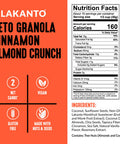Lakanto Cinnamon Almond Crunch Granola - Delicious Snack Quick Breakfast Cereal Keto Friendly Monk Fruit Sweetener No Sugar Added Vegan Gluten Grain Low Net Carbs (11 Oz)