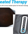 Ireliev Wireless Rechargeable Shiatsu Neck & Back Massager With Heat - 3D Deep Tissue Kneading Massage Pillow - Adjustable Intensity - Shoulders, Leg, Body - Home, Car, Office - Travel Bag