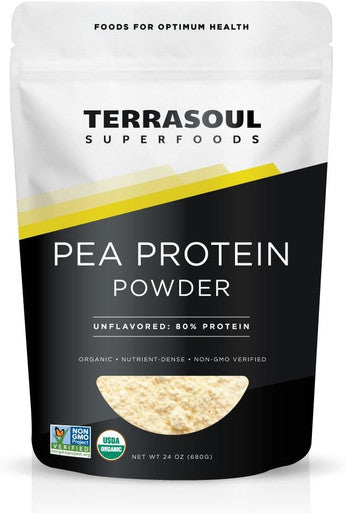 Terrasoul Superfoods Organic Pea Protein (Unflavored Smooth Texture) 1.5 Pounds