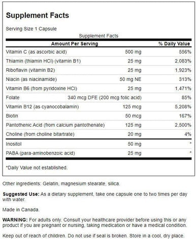 Swanson Super Stress B-Complex - Vitamin Supplement - Formula for Healthy Energy Levels - (240 Capsules)