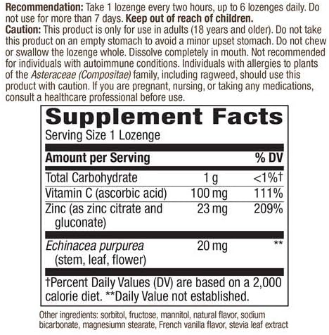 NatureS Way Zinc Lozenges 60 Count
