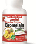Nutridom 2400 GDU Bromelain Digestive Enzyme Supplements, 500 mg, 60 Vegan capsules, Non-GMO, Supports Healthy Digestion, Joint Health, Nutrient Absorption