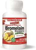 Nutridom 2400 GDU Bromelain Digestive Enzyme Supplements, 500 mg, 60 Vegan capsules, Non-GMO, Supports Healthy Digestion, Joint Health, Nutrient Absorption