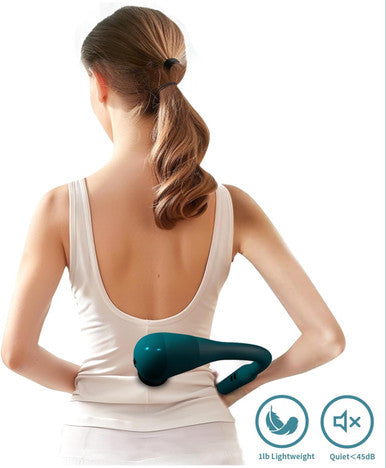 Massage Gun With Extension Handle Deep Tissue Massage Gun For Pain Relief, Muscle Massager For Back Neck Shoulders Waist Legs