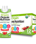 Orgain Organic Vegan Plant Based Nutritional Shake Vanilla Bean 16g Protein 12 Count Organic Nutritional Shake Strawberries Cream Meal Replacement 16g Protein 11 Ounce Pack of 12