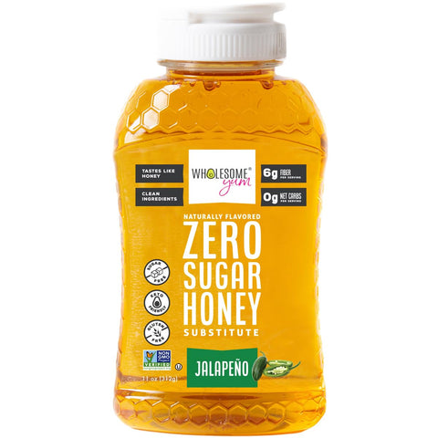 Wholesome Yum Zero Sugar Honey Substitute (Keto) - Natural Sugar Free Honey Alternative With Monk Fruit & Allulose - Zero Net Carbs, Non GMO, Gluten Free, No Aftertaste (11 oz)