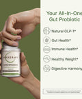 Akkermansia Muciniphila Probiotic For Weight & Gut Management - Glp-1 Boosting Supplement With Bacillus Coagulans, Vitamins B2, D3 & Chromium - Sibo Friendly, Vegan & Gluten - 60 Day Supply