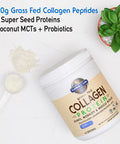 Garden of Life Grass Fed Collagen Protein Powder - Vanilla 14 Servings Collagen Powder For Joints Mobility Muscle Repair Collagen Peptides Super Seeds Coconut Mcts Hydrolyzed Collagen Supplement