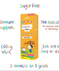 Natures Aid Vitamin C Mini Drops for Infants and Children Immune Health Sugar Free 50 ml