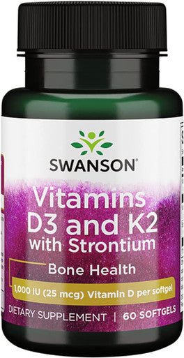 Swanson Strontium Complex with Vitamins D-3 & K-2 60 Sgels