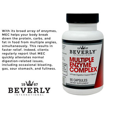 Beverly International (MEC Multiple Enzyme Complex 90 Capsules. an Ultra Premium Digestive Aid Helping Bodybuilders Athletes and Fitness Enthusiasts Digest Their Meals More Easily Take with Food.