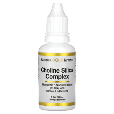 California Gold Nutrition Choline Silica Complex, 1 Fl Oz (30 Ml)