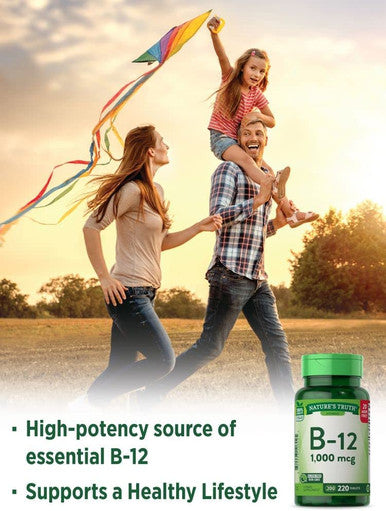 Nature's Truth Vitamin B-12 Tablets, 1,000 mcg, 220 Count