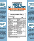 Advanced Daily Men'S Multivitamin With Vitamin C A B D3 E And Zinc (1 Month Supply) Plus 65 Billion Cfu Daily Probiotic Supplement (1 Month Supply)